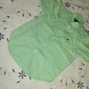 Green button shirt
